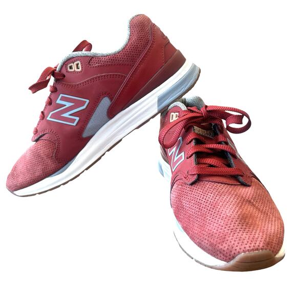 New Balance Other - New Balance 1550 Revlite Sneakers Mens 7.5 Red Clay Suede Low Top Athleisure